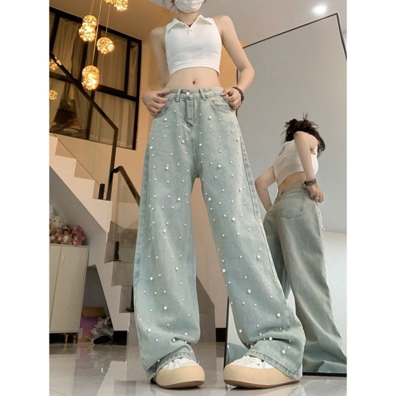 トワイドレッグパールジーンズ