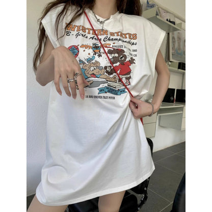 ロールアップ風サマーロングTシャツ