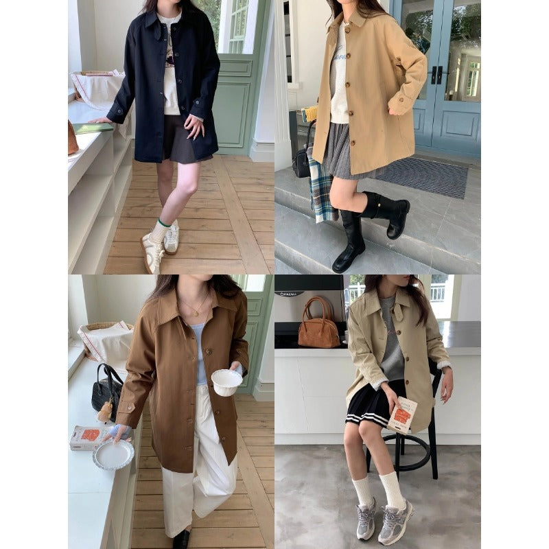 4カラーモーニングコート/中長丈トレンチ